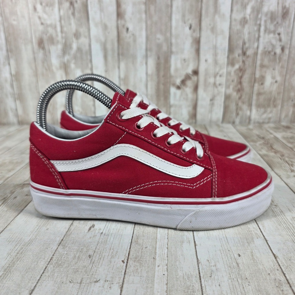 Vans Old Skool Red Canvas Low Top Sneakers Women's Size 6.5